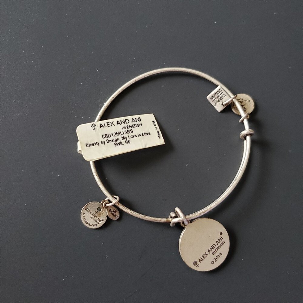 NWT Alex and Ani My Love is Alive Bangle   750 - Picture 2 of 2